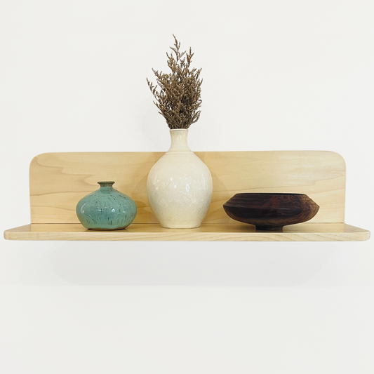 Bud Minimalist Solid Wood Wall Shelf