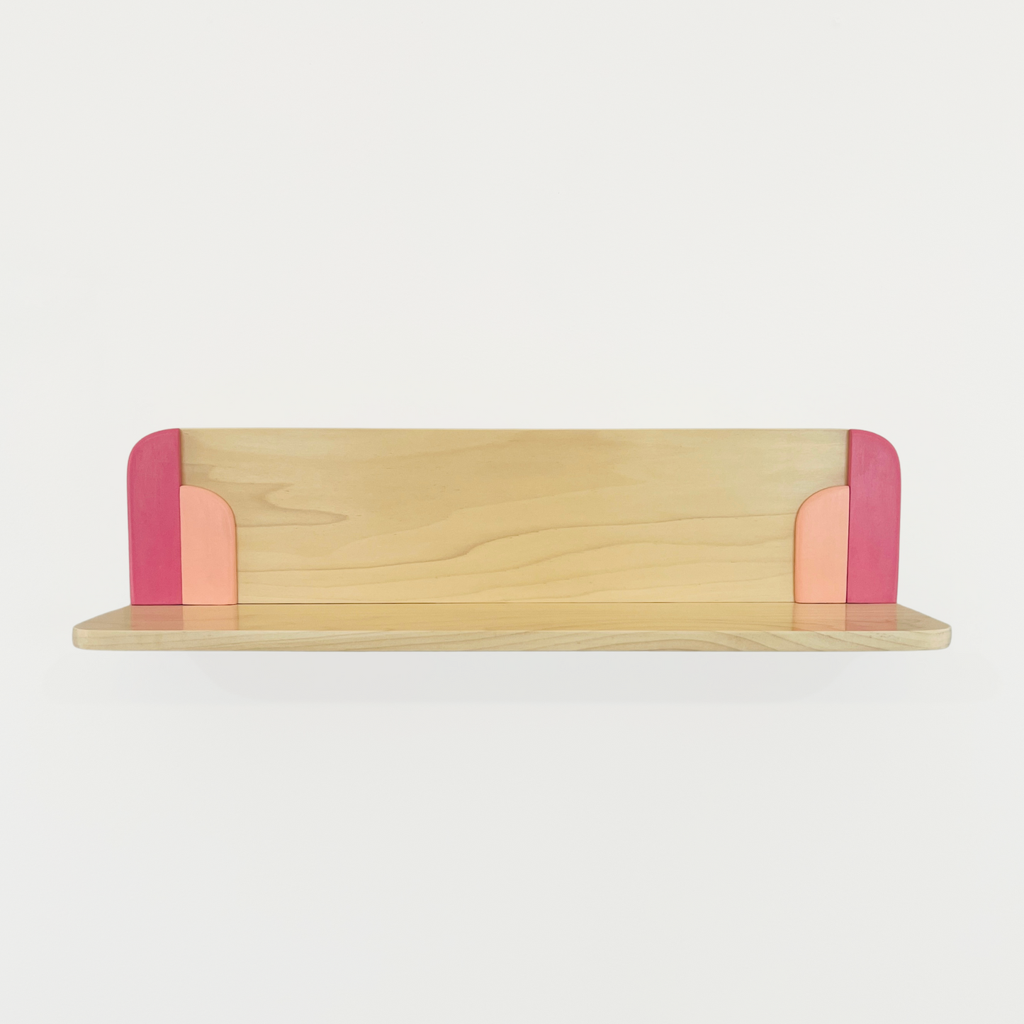 Poppy Solid Wood Wall Shelf - Pink