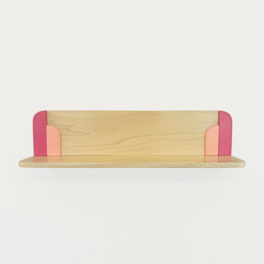 Poppy Solid Wood Wall Shelf - Pink